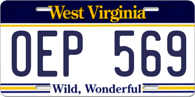 WV license plate OEP569