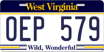 WV license plate OEP579