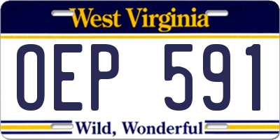 WV license plate OEP591
