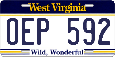 WV license plate OEP592