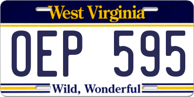 WV license plate OEP595