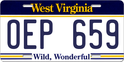 WV license plate OEP659