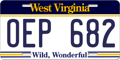 WV license plate OEP682
