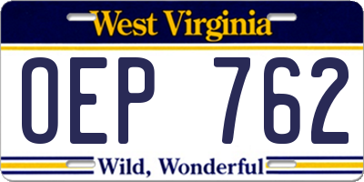 WV license plate OEP762
