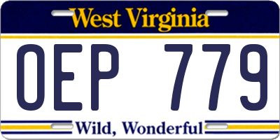 WV license plate OEP779