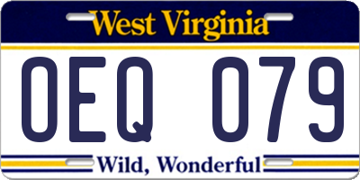 WV license plate OEQ079