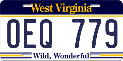 WV license plate OEQ779