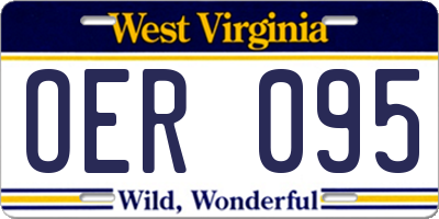 WV license plate OER095