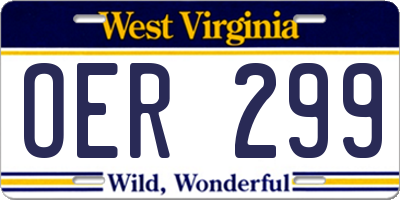WV license plate OER299