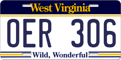 WV license plate OER306