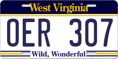 WV license plate OER307
