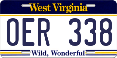 WV license plate OER338