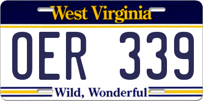 WV license plate OER339