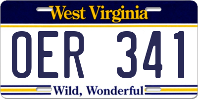 WV license plate OER341
