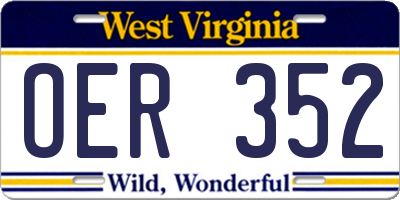 WV license plate OER352