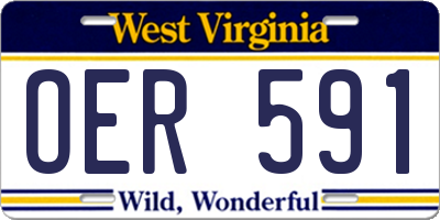 WV license plate OER591