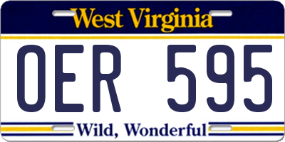 WV license plate OER595