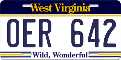 WV license plate OER642
