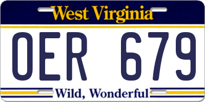 WV license plate OER679
