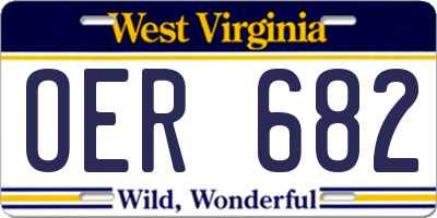 WV license plate OER682