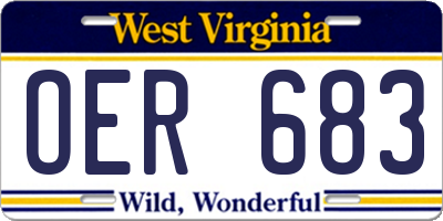 WV license plate OER683