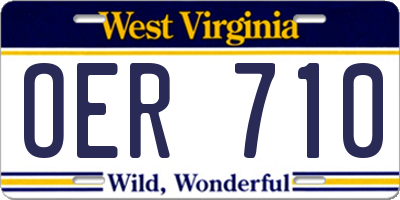 WV license plate OER710