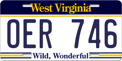 WV license plate OER746