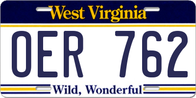 WV license plate OER762
