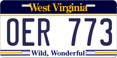 WV license plate OER773