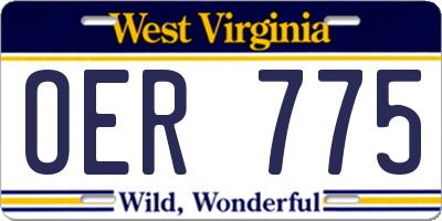 WV license plate OER775