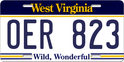 WV license plate OER823