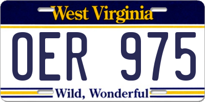 WV license plate OER975