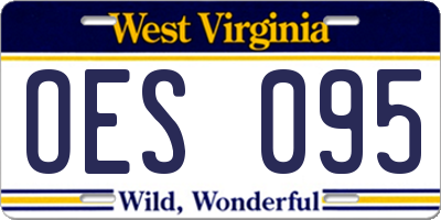 WV license plate OES095
