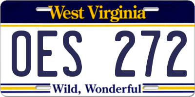 WV license plate OES272