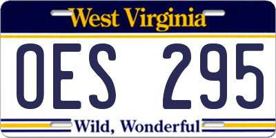WV license plate OES295