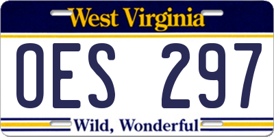 WV license plate OES297