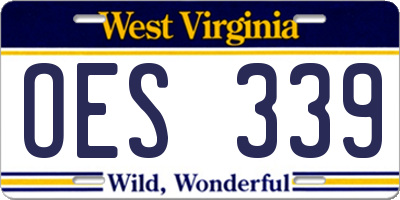 WV license plate OES339