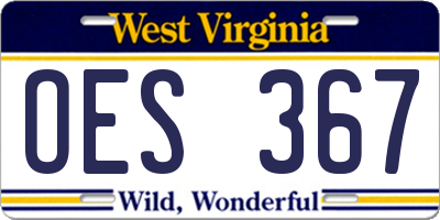 WV license plate OES367
