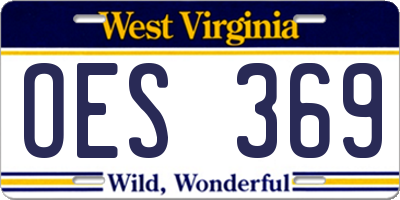 WV license plate OES369