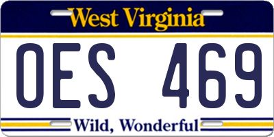 WV license plate OES469