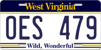 WV license plate OES479