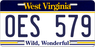 WV license plate OES579