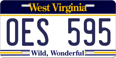 WV license plate OES595