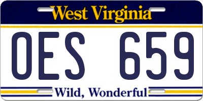 WV license plate OES659