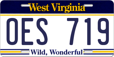 WV license plate OES719