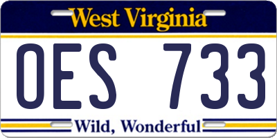 WV license plate OES733