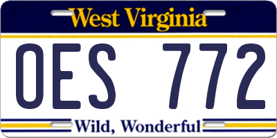 WV license plate OES772