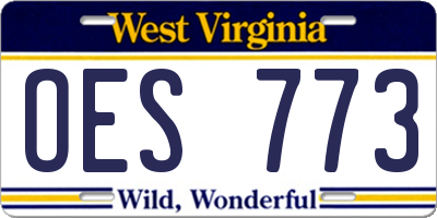WV license plate OES773
