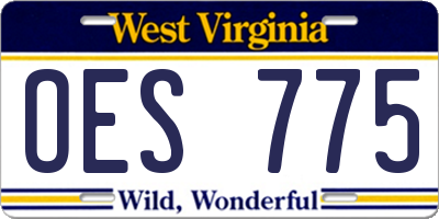 WV license plate OES775