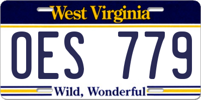 WV license plate OES779